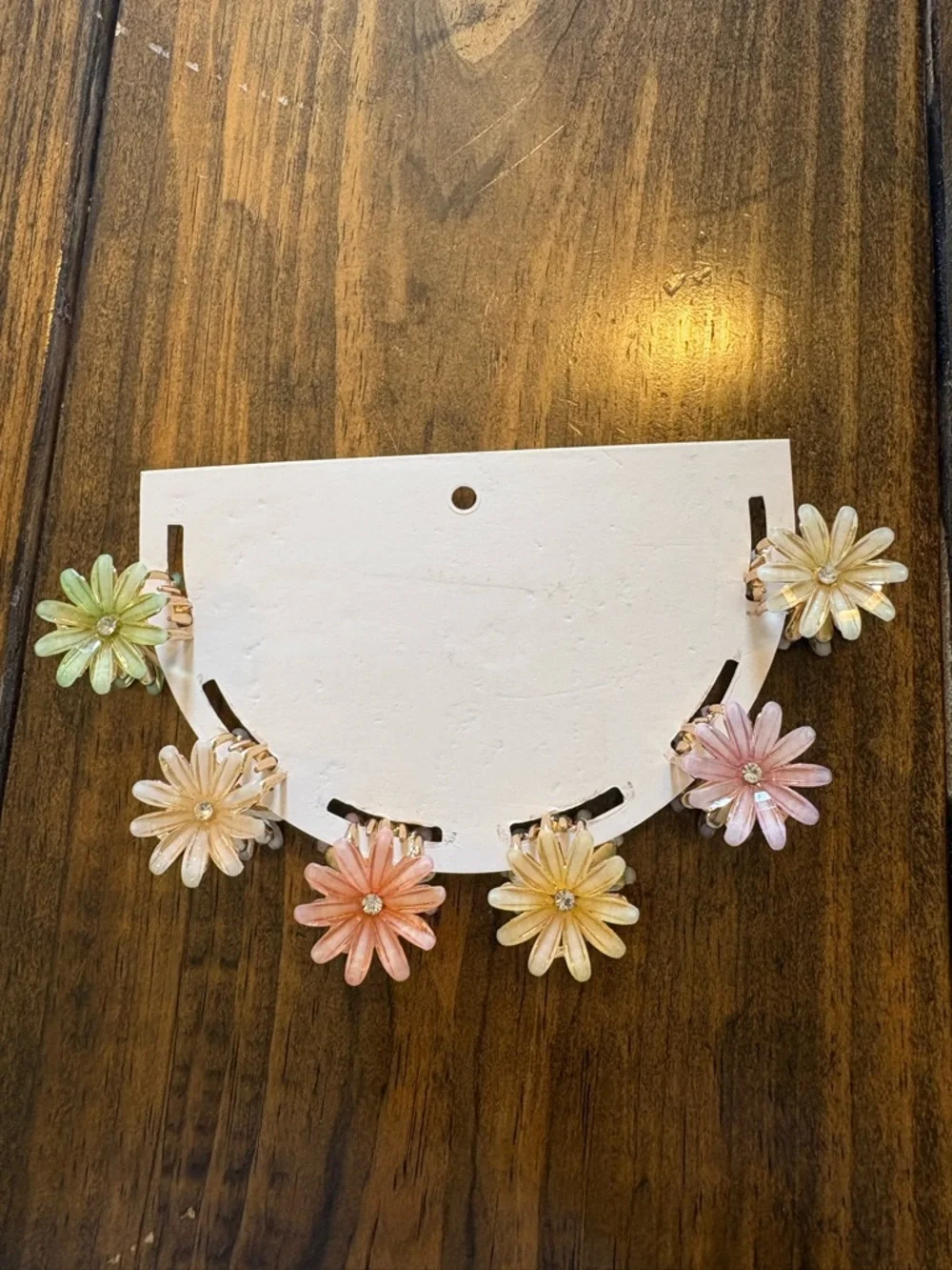 Pastel Daisy Hair Clips - Multicolor Set